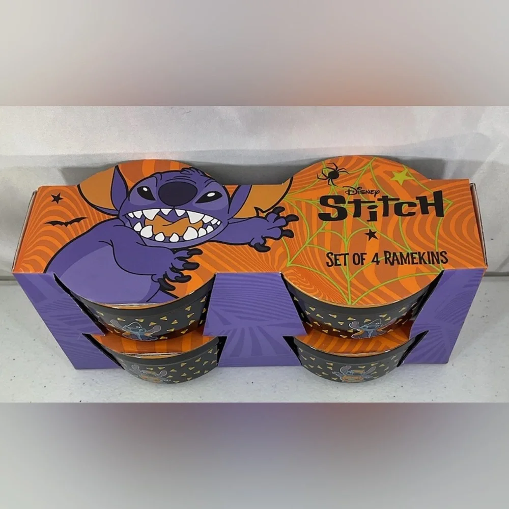 Disney Stitch Halloween candy corn set of 4 Ramekins - LAST SET!  BRAND NEW!